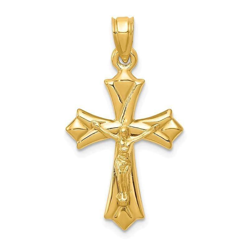 14k Reversible Crucifix -Cross Pendant. Weight: 0.81, Length: 30, Width: 16 - Seattle Gold Grillz