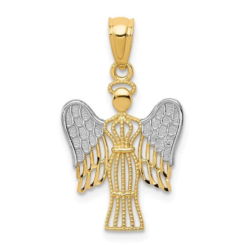 14k Rhodium Angel Pendant - Seattle Gold Grillz