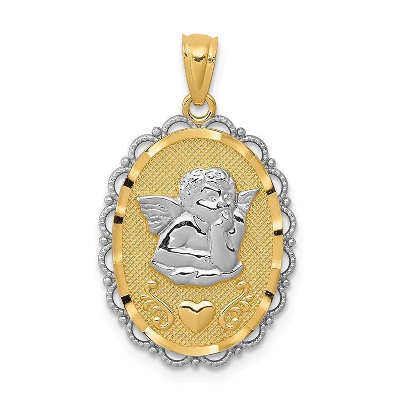 14k Rhodium Angel Pendant - Seattle Gold Grillz