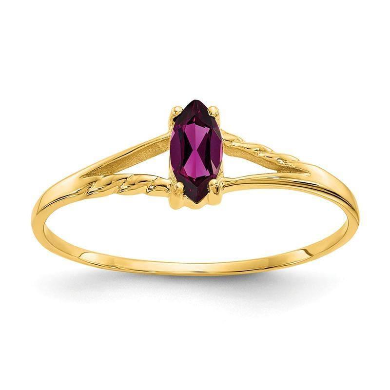14k Rhodolite Garnet Birthstone Ring - Seattle Gold Grillz