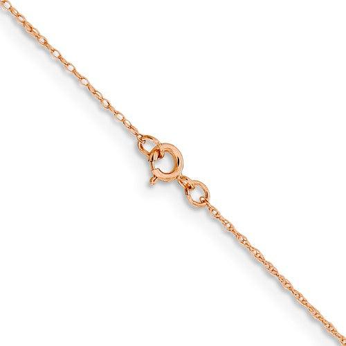 14k Rose Gold 0.5mm Baby Rope Chain - Seattle Gold Grillz