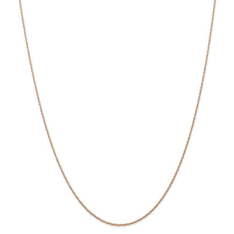 14k Rose Gold 0.7mm Carded Cable Rope Chain - Seattle Gold Grillz