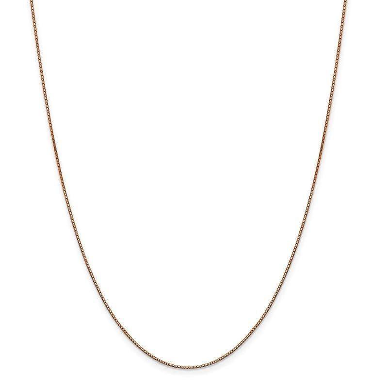 14k Rose Gold 0.9mm Box Link Chain - Seattle Gold Grillz