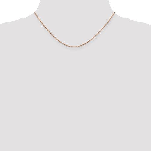14k Rose Gold 0.9mm Box Link Chain - Seattle Gold Grillz