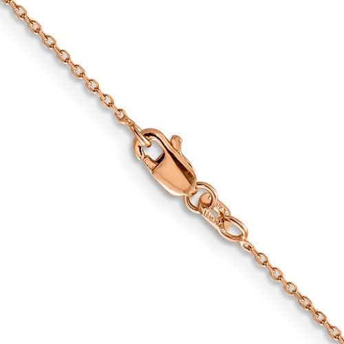 14k Rose Gold 1.0mm Cable Chain - Seattle Gold Grillz
