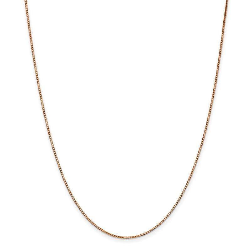 14k Rose Gold 1.10mm Box Link Chain - Seattle Gold Grillz