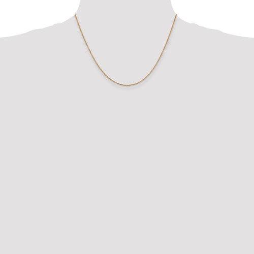 14k Rose Gold 1.10mm Box Link Chain - Seattle Gold Grillz