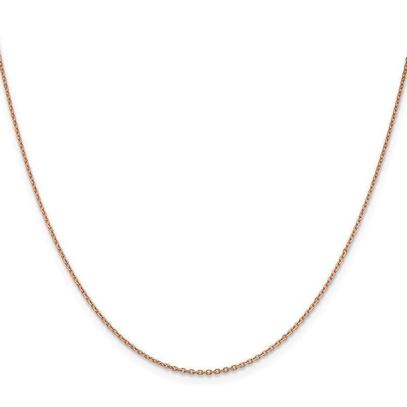 14k Rose Gold 1.4mm Diamond Cut Cable Chain - Seattle Gold Grillz