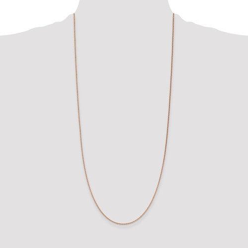 14k Rose Gold 1.4mm Diamond Cut Cable Chain - Seattle Gold Grillz