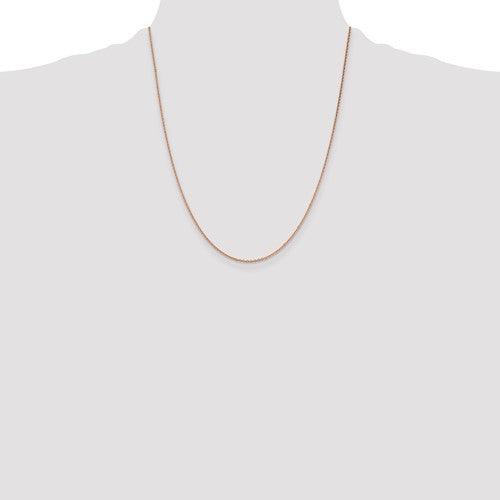 14k Rose Gold 1.4mm Diamond Cut Cable Chain - Seattle Gold Grillz