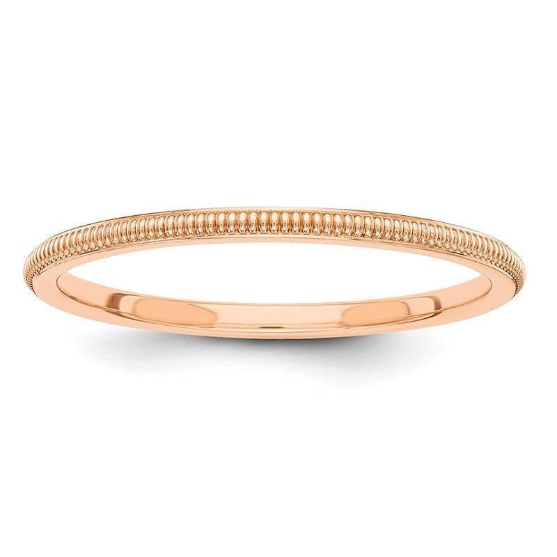 14k Rose-Gold 1.5mm Milgrain Band - Seattle Gold Grillz
