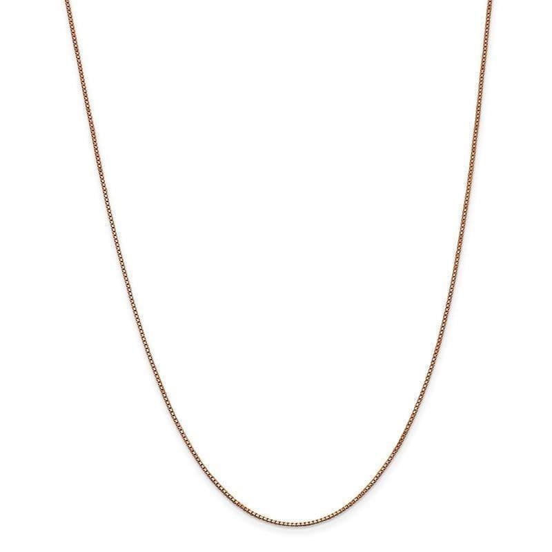 14k Rose Gold 1mm Box Link Chain - Seattle Gold Grillz