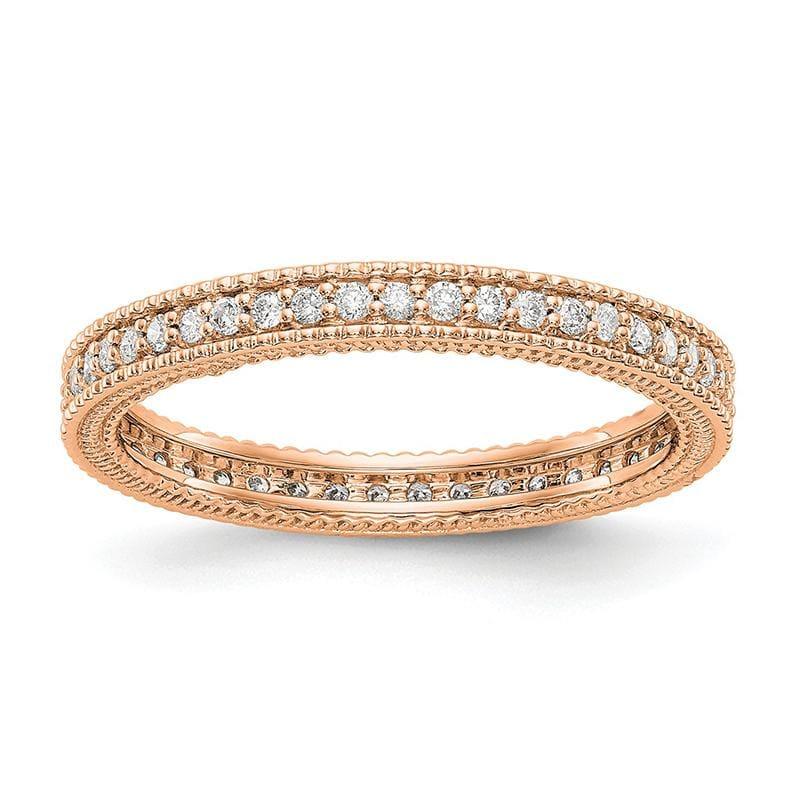 14k Rose Gold Diamond Eternity Band - Seattle Gold Grillz