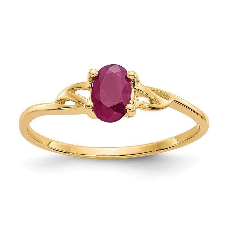 14k Ruby Birthstone Ring - Seattle Gold Grillz