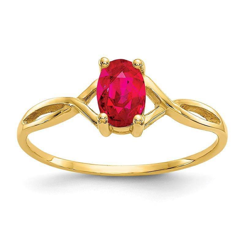 14k Ruby Birthstone Ring - Seattle Gold Grillz