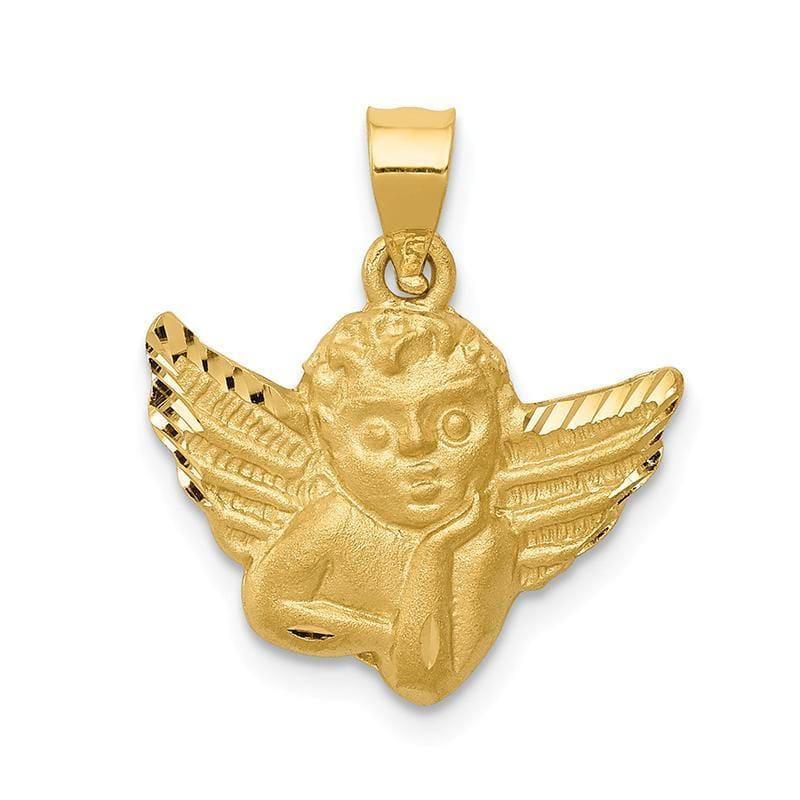 14k Satin Angel Pendant - Seattle Gold Grillz