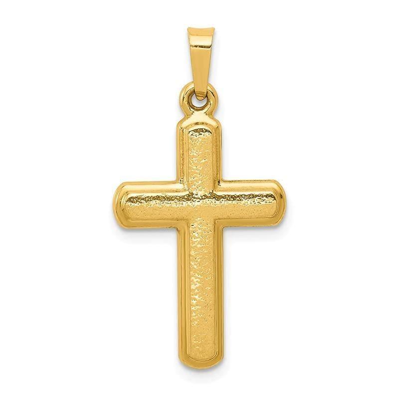 14k Satin Latin Cross Pendant - Seattle Gold Grillz