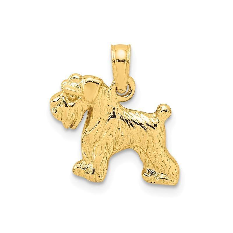 14k Schnauzer Dog Pendant - Seattle Gold Grillz