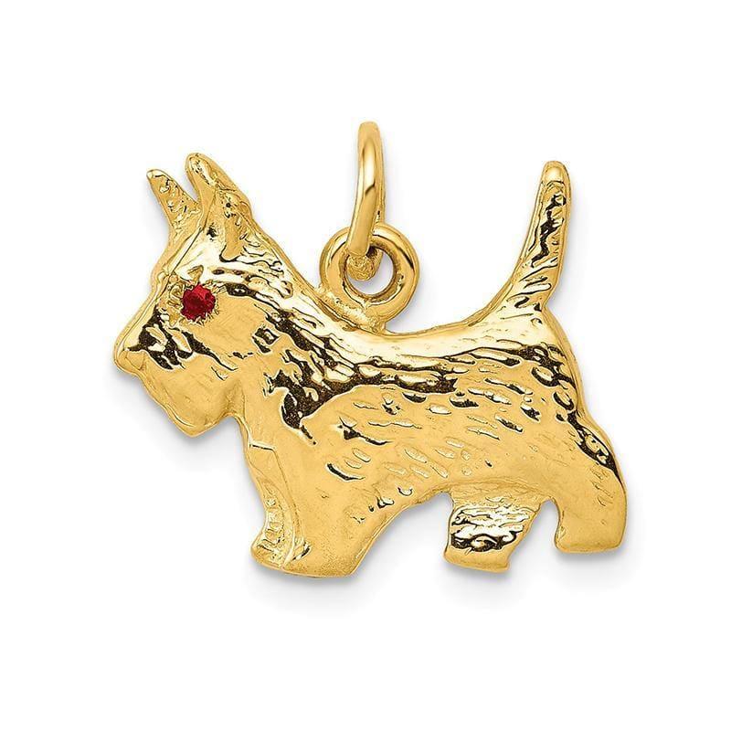 14k Scottie Dog Charm - Seattle Gold Grillz