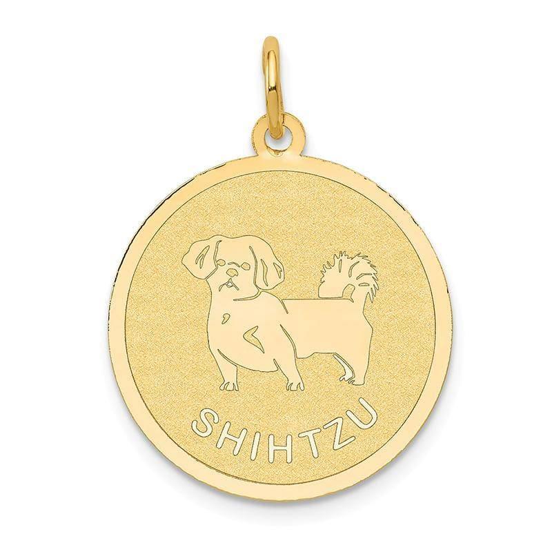 14k Shih Tzu Disc Charm - Seattle Gold Grillz