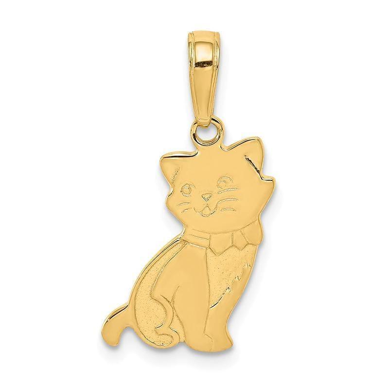 14K Sitting Cat Pendant - Seattle Gold Grillz