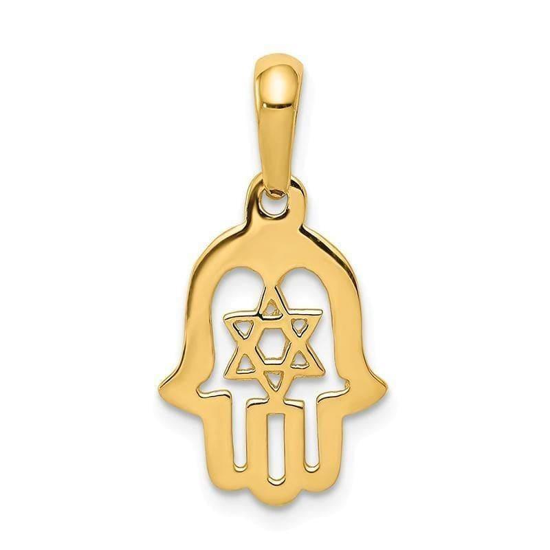 14k Star of David Chamseh Pendant. Weight: 1.32, Length: 25, Width: 13 - Seattle Gold Grillz