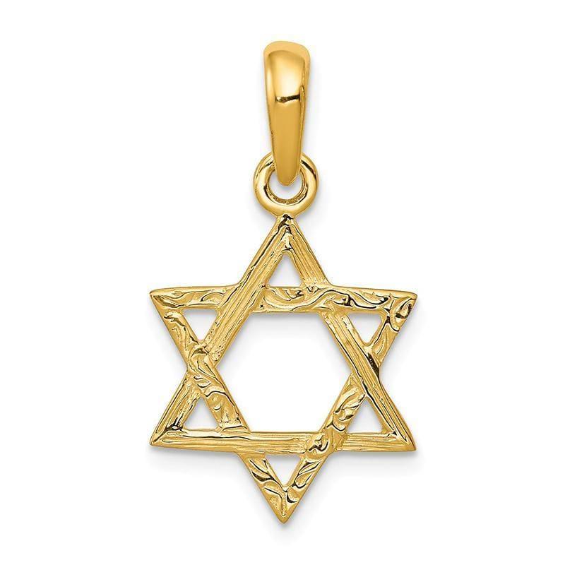 14K Star of David Pendant - Seattle Gold Grillz