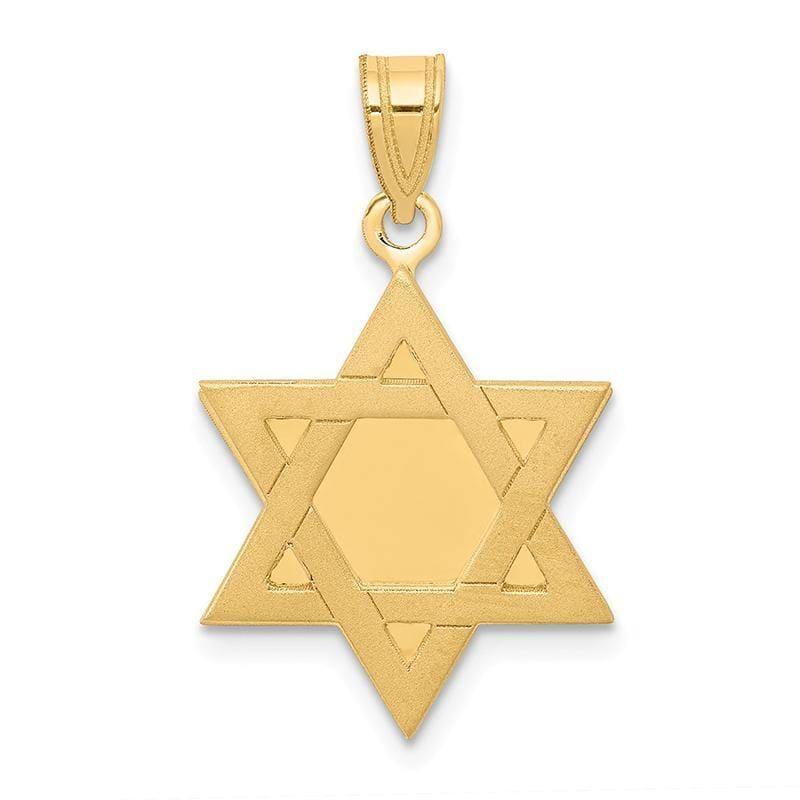 14k Star of David Pendant. Weight: 1.69, Length: 25, Width: 16 - Seattle Gold Grillz