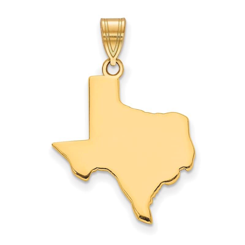 14k Texas State Pendant - Seattle Gold Grillz