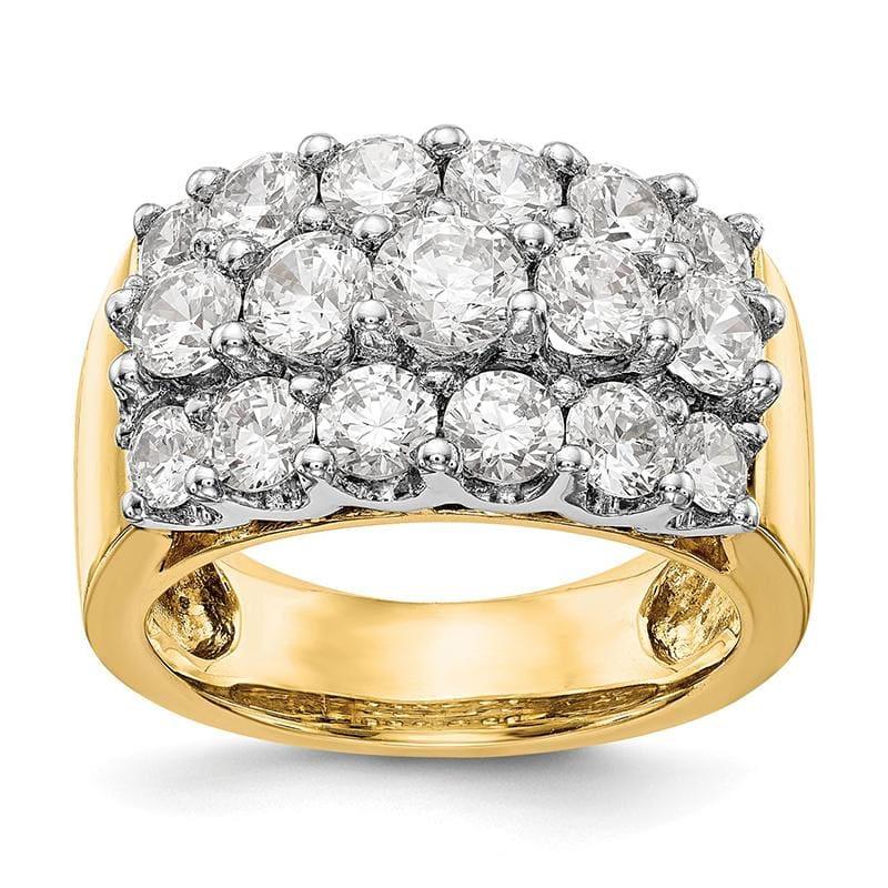 14K Two-tone Diamond Band - Seattle Gold Grillz