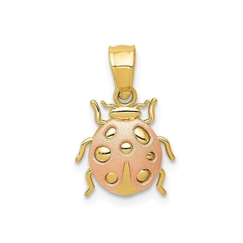 14k Two Tone Ladybug Pendant - Seattle Gold Grillz