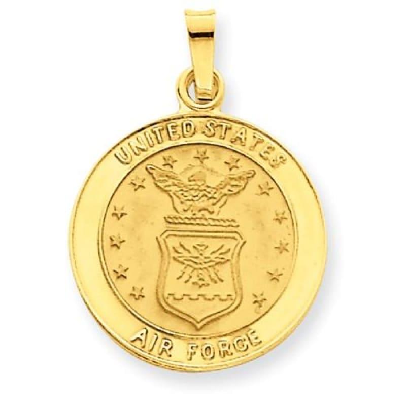 14k U.S. Air Force Insignia Disc Pendant - Seattle Gold Grillz