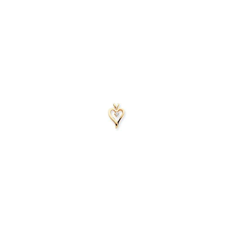 14k VS Diamond heart pendant - Seattle Gold Grillz