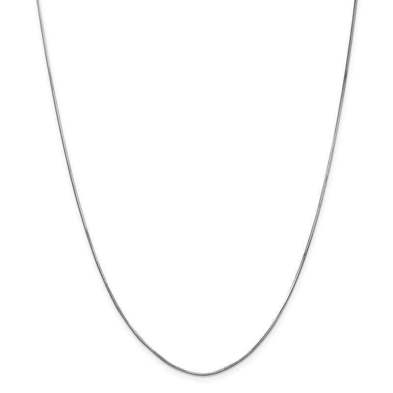 14k WG 1.00mm Octagonal Snake Chain - Seattle Gold Grillz