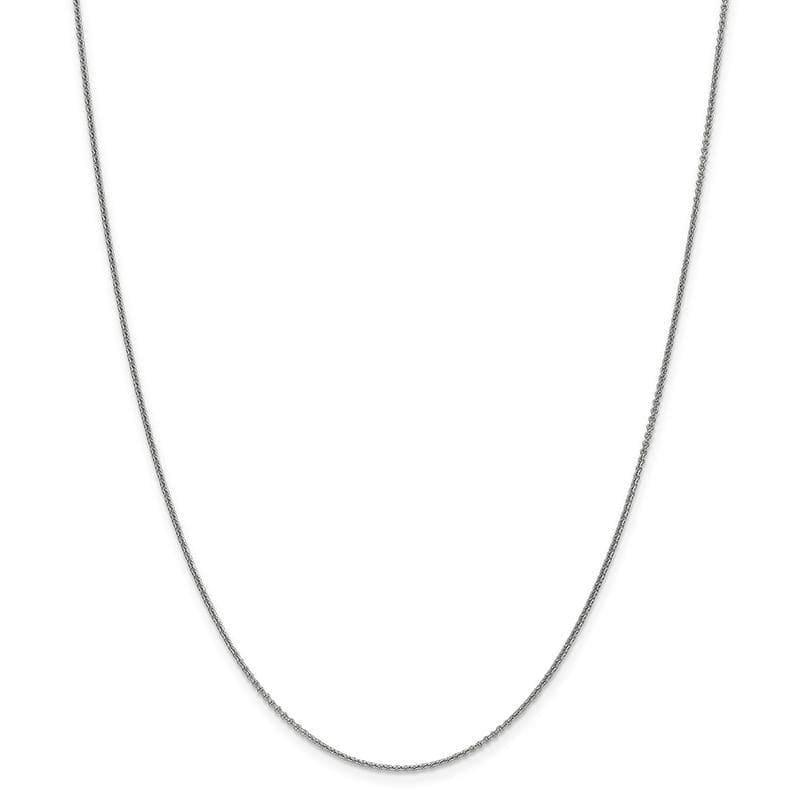 14k WG 1mm Cable Chain. Weight: 1.58, Length: 14", Width: 1 - Seattle Gold Grillz