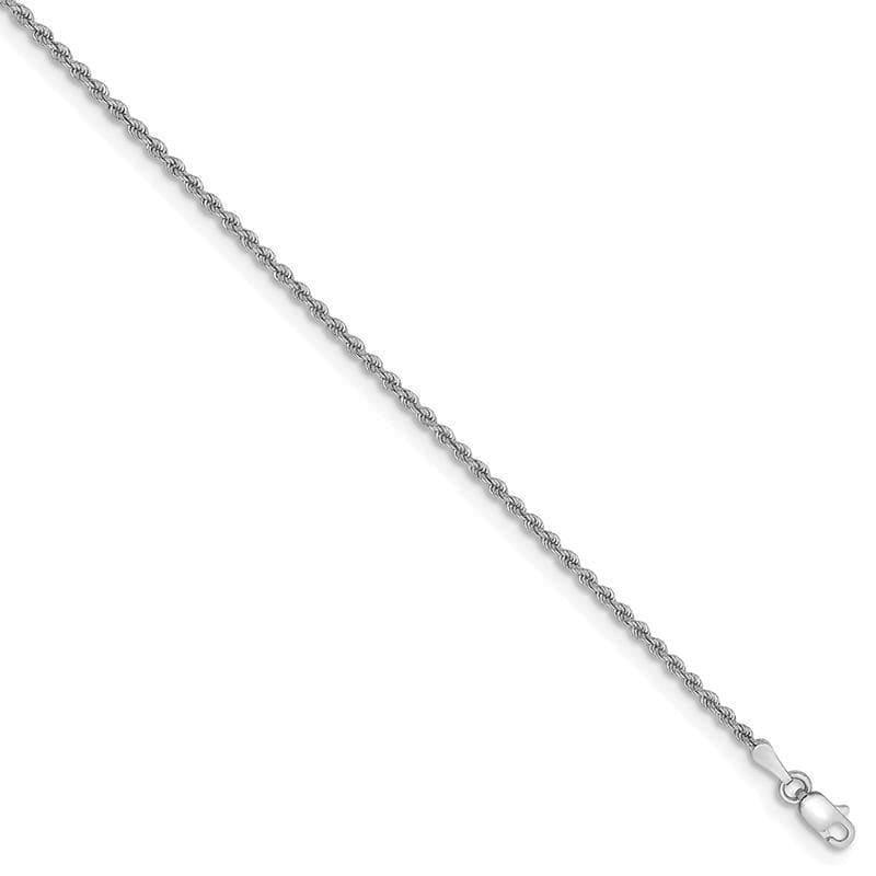 14k WG 2.0mm Handmade Regular Rope Bracelet - Seattle Gold Grillz