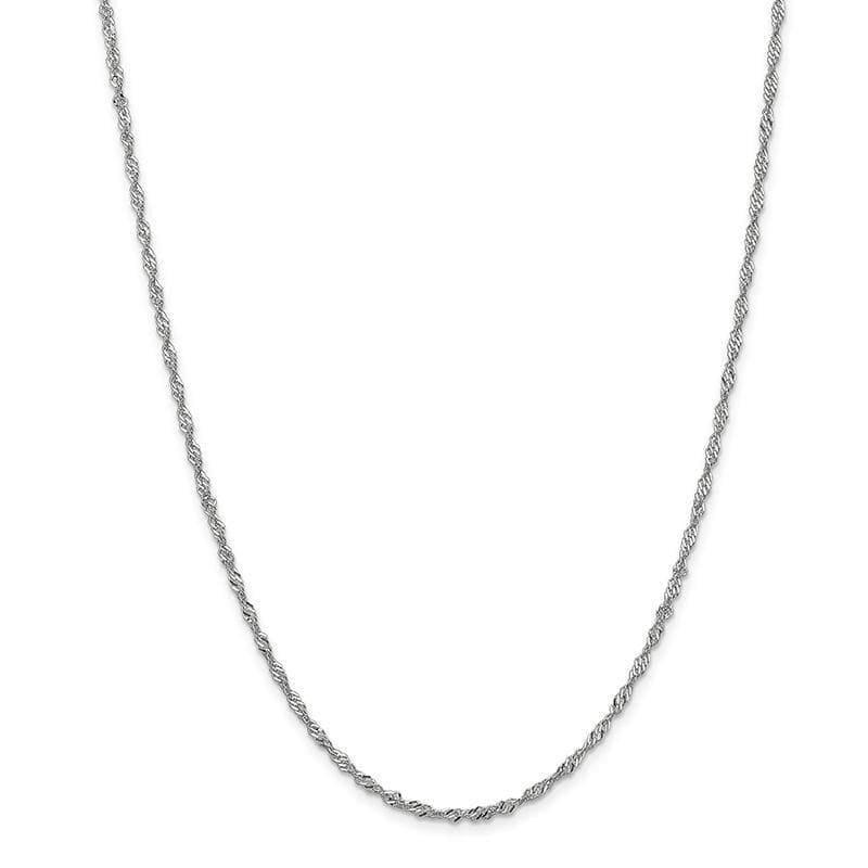 14k WG 2.0mm Singapore Chain - Seattle Gold Grillz