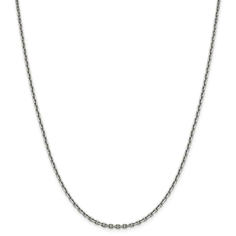 14k WG 2.5mm D-C Cable Chain - Seattle Gold Grillz