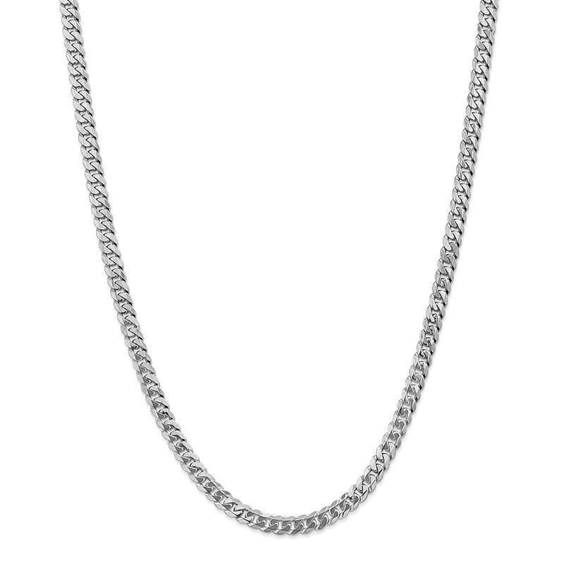 14k WG 5.45mm Flat Curb Chain - Seattle Gold Grillz