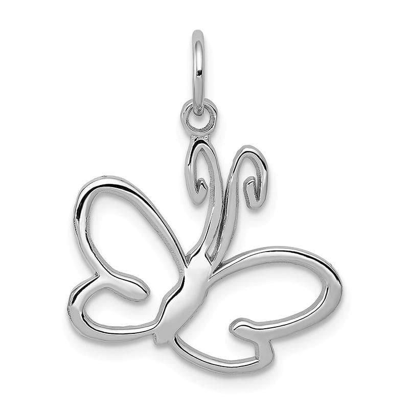 14k WG Butterfly Charm - Seattle Gold Grillz