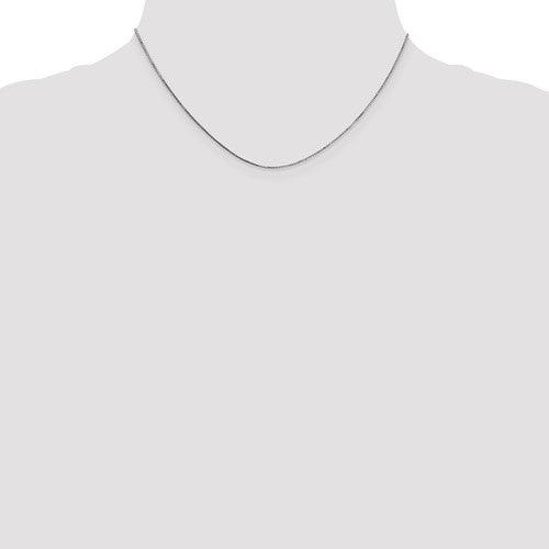 14k White Gold 0.7mm Box Chain - Seattle Gold Grillz