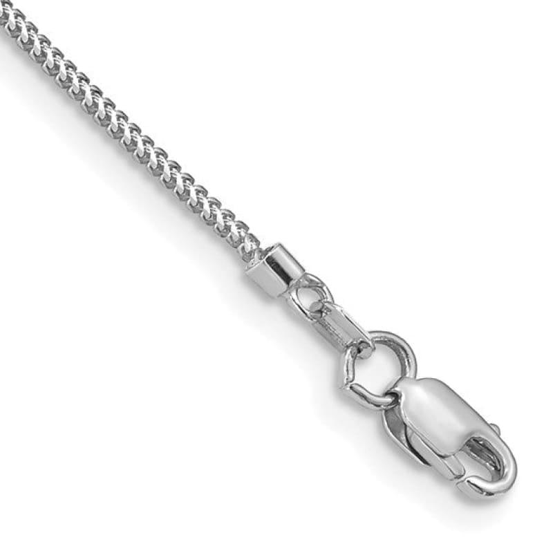 14k White Gold 0.90mm Franco Bracelet - Seattle Gold Grillz