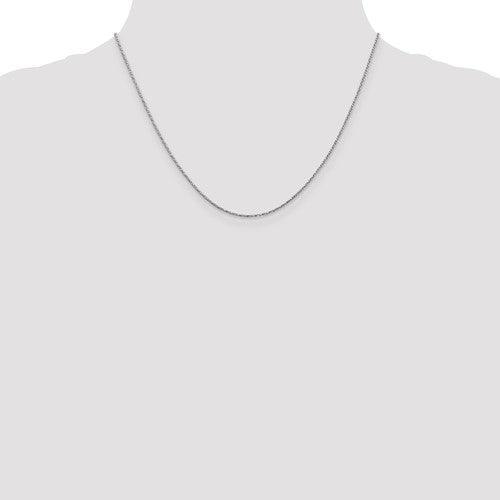 14k White Gold 0.95mm Twisted Box Chain - Seattle Gold Grillz
