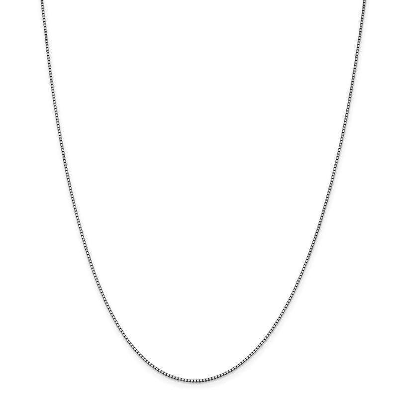 14k White Gold 1.05mm Box Chain - Seattle Gold Grillz