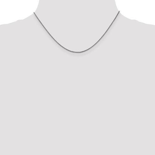 14k White Gold 1.05mm Box Chain - Seattle Gold Grillz