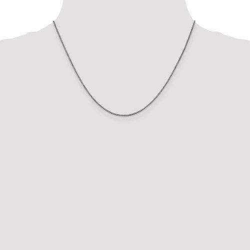 14k White Gold 1.05mm Box Chain - Seattle Gold Grillz