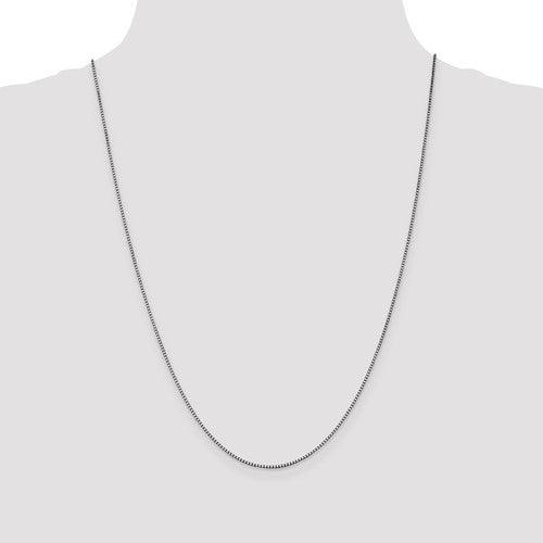 14k White Gold 1.05mm Box Chain - Seattle Gold Grillz
