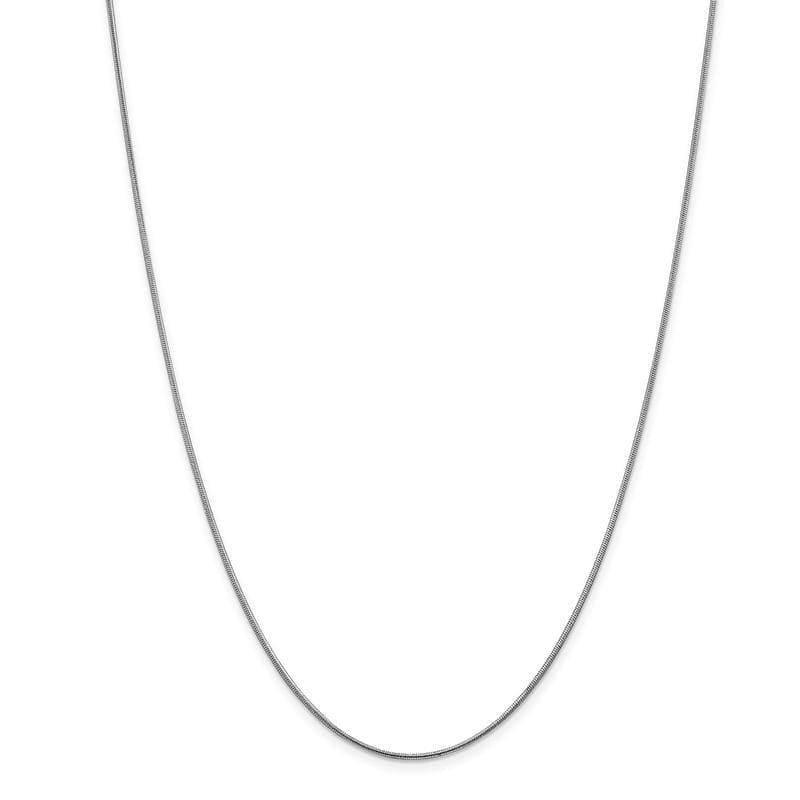14k White Gold 1.1mm Round Snake Chain - Seattle Gold Grillz