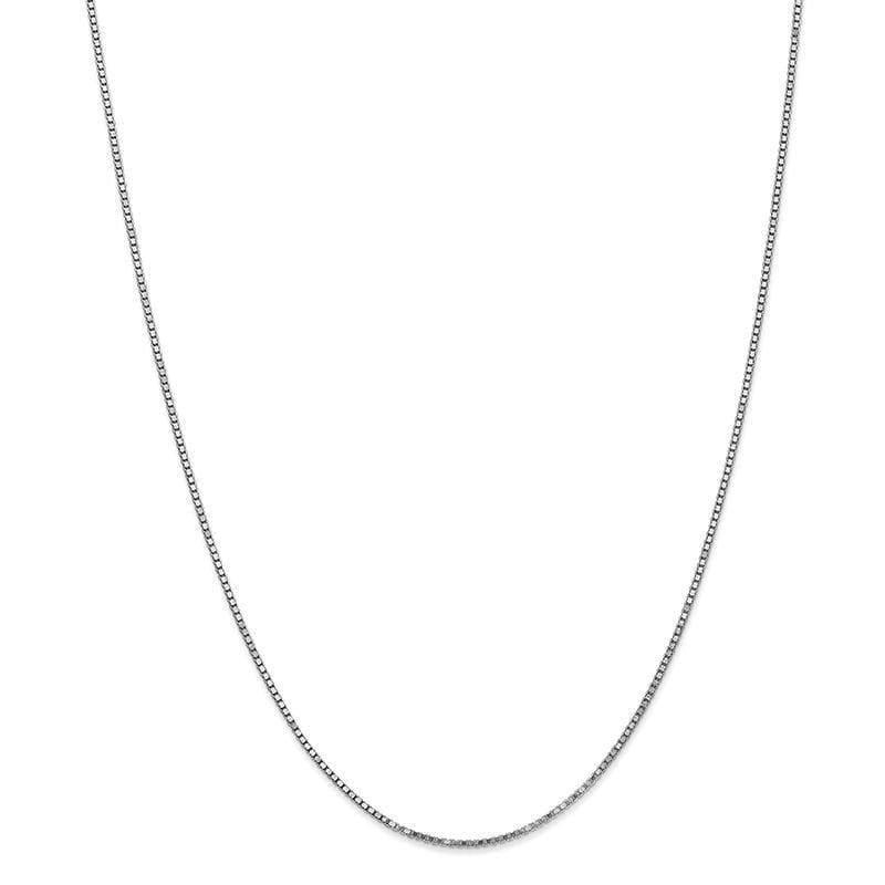 14k White Gold 1.3mm Box Chain - Seattle Gold Grillz