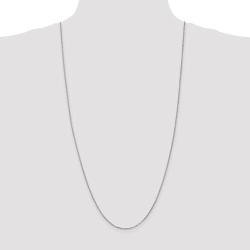 14k White Gold 1.3mm Box Chain - Seattle Gold Grillz